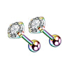 Stainless Steel 16G Cartilage Stud Earrings with 3 mm to 6 mm Stone Options - Image 7