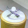 Silver X V Letter Rings Full Cubic Zirconia Women Girl Elegant Finger Ring - Image 3