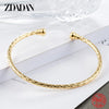Silver Gold Open Cuff Bracelet&Bangle For Women Wedding Jewelry Gift - Image 7