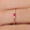 Silver Ring Emerald Zircon Ring For Woman Charm Jewelry Gift - Image 2