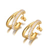 Square Crystal Zirconia Hoop Earring for Women Stainless Steel Shiny CZ Ear Birthday Jewelry Gifts - Image 8