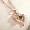 Romantic Love Memory Wedding Rose Gold&Silver Color 100 Languages I You Projection Pendant Necklace Gifts - Image 10