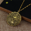 Pirates Of The Caribbean Necklace Jack Sparrow Aztec Skeleton Skull Heads Pendant Coin Medallion Vintage Jewelry - Image 2