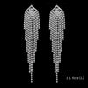 Long Tassel Drop Earrings for Women Silver Color Rhinestone Crystal Hanging Dangle Earring Bridal Wedding Jewelry - Image 14