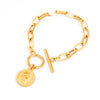 Women Bracelet Stainless Steel Silver/gold Color T bar Flat Line Oval Chain Female Bracelet Jewelry - Image 1