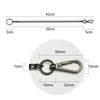 42CM Long Metal Keychain Wallet Belt Chain Rock Punk Trousers Hipster Pant Jean HipHop Jewelry Men's Key Ring Chain - Image 15