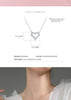 Modian A Row Glittering Zirconia Lovely Hearts Shape 925 Sterling Silver Pendant for Women Girl Enggement Party Fine Jewelry