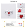 Romantic Red Heart Enamel Ring Silver Color For Charm Women Wedding Party Jewelry 2020Cute Gifts - Image 4