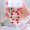 Jewelry Red Rose Drop Earrings Women Vintage Rhinestone Flowers Dangle Earring Weddings Engagement Party Jewelry - Image 17