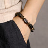 Hand Processed Strip Ebony Bracelet Do Old Hammered Copper Concave Convex Texture Black Wood Jewelry Men Women Individual Bangle - Image 4