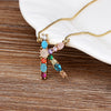 Women Girl Initial Letter Necklace 26 A-Z Charm Long Chain Pendants Copper CZ Jewelry Personal Jewelry Gifts - Image 4