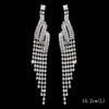 Long Tassel Drop Earrings for Women Silver Color Rhinestone Crystal Hanging Dangle Earring Bridal Wedding Jewelry - Image 33