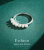 Modian New Real 925 Sterling Silver Simple Trendy Elegant Female Pearl Finger Ring For Women Gold Color Wedding Jewelry