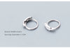Modian Minimalist Design Tree Leaves Hoop Earrings for Women 925 Sterling Silver Round Design Jewelry Bijoux