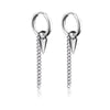 Punk Stainless Steel Chain Hoop Earrings For Women Men Goth Pop Hip Hop Pendants Ear Jewelry Accessories Earring - Image 14