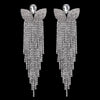 Silver Color Crystal Long Wedding Drop Earrings for Women Rhinestones Tassels Dangle Earrings Brides Gifts Party Jewelry - Image 35