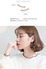 Modian Minimalism Rose Gold Color Stud Earrings for Women Dazzling AAA Clear CZ Wedding Earing Studs 925 Silver Jewelry