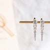 Full Claw Inlay Zircon Decreasing Design Drop English Earrings Rose Gold Plated Party Jewelry Women Classic Wedding Accessories - Image 3