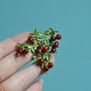 Elegant Retro Green Cranberry Brooch Metal Pin Pearl Plant Leaf Brooches For Women Collar Accessories Jewelry - Image 1