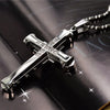Male Crystal Cross Jesus Pendant Gold/Black/Blue Color Zirconia Necklace Stainless Steel Jewelry - Image 7