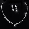 Rhinestone Necklace and Drop Earring Set in Multiple Color Styles - Image 5