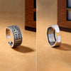 Tibetan Silver Steampunk Vintage Rhomboid Geometric Ring For Men Motorcycle Open Back Ring Adjustable Friendship Gifts - Image 6