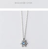 Modian Luminous CZ Snowflake Sterling Silver 925 Pendant Necklace for Women Link Chain Wedding Original Jewelry