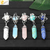 Csja Stone Pendant Merkaba Locket Pendulum Hexagonal Prism Crystal Long Pendants for Necklaces Women Jewelry - Image 5