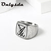 Vintage Sigil Lucifer Rock Ring 316L Stainless Steel Seal of Satan Rings for Men Male Punk Rock Jewelry - Image 5