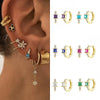 Crmya Gold Silver Filled Hoop Earrings For Women Opal Zircon Earring Hoops Mini Earings Ear Jewelry - Image 2