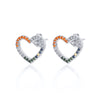 Crmya Gold Silver Filled Heart Hoop Earrings CZ Zircon Long Chain Stud Earings For Women Girls Jewelry - Image 14