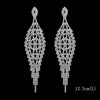 Long Tassel Drop Earrings for Women Silver Color Rhinestone Crystal Hanging Dangle Earring Bridal Wedding Jewelry - Image 18