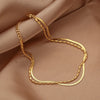Jewelry Stainless Steel Women's Anklet Women's Jewelry Multilayer Gold colour Anklet - Image 2