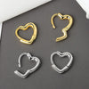 French Punk Hip-Hop Geometric Small Hoop Earrings Charm Simple Heart Zircon Earrings Wedding Jewelry Gift Accessories - Image 4