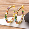 Korean Geometric Big Circle Earrings Gold Color Delicate Snake Twisted Round Earrings For Women Wedding Jewelry - Image 5