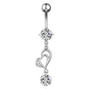 14G Animal Heart Dangle Belly Button Rings Steel Curved Navel Barbell Ring Body Jewelry Piercing Ombligo for Women Girl - Image 15
