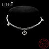 Silver Heart Rhinestone CZ Pendant Double Layer Anklets Women Jewelry Summer Zircon Foot Chain Bracelet - Image 7