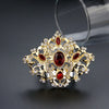 Sunspicems Morocco Caftan Brooch Turkey Crystal Flower Women Brooches Pins Gold Color Arabic Wedding Jewelry Bridal - Image 5