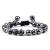 Hematite and Stone Bead Stretch Bracelet with 8 mm Beads in Multiple Colors - Image 22