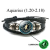 Luminous Bracelet 12 Zodiac Leo Libra Sagittarius Capricorn Aquarius Braided Leather Bracelet Glowing Jewelry - Image 16