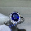 Fahion Princess Diana ring silver Oval cz Birthstone Engagement Wedding Band Rings For Women Jewelry - Image 10