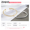 Silver Gold Open Cuff Bracelet&Bangle For Women Wedding Jewelry Gift - Image 6