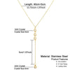 Stainless Steel Thin Chain Necklace Crystal Pendant Necklace For Women Y Shape Rhinestone Choker Necklaces Wedding Jewelry - Image 2