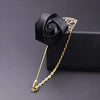 1 Pcs Ribbon Men Rose Flower Golden Leaf Brooch Pin Suit Lapel Men Wedding Boutonniere Brooch Jewelry - Image 10