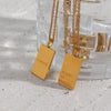 Individuality MessageTarot Necklace Stainless Steel Gold Plated Square Geometric Gold Necklace - Image 6