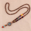 Vintage Handmade Necklace Nepal Buddhist Mala Wood Beads Pendant Necklace Ethnic Fish Horn Long Statement Men Women's Jewelry - Image 28