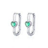 Crmya Gold Silver Filled Heart Hoop Earrings CZ Zircon Long Chain Stud Earings For Women Girls Jewelry - Image 12