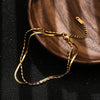 Jewelry Stainless Steel Women's Anklet Women's Jewelry Multilayer Gold colour Anklet - Image 3