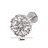 Surgical Steel Labret Stud with Cubic Zirconia Top for Lip Cartilage Helix and Conch 16G - Image 11