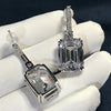 Women's Earrings with Square Crystal Cubic Zirconia Wedding Engagement Accessories Jewelry - Image 4